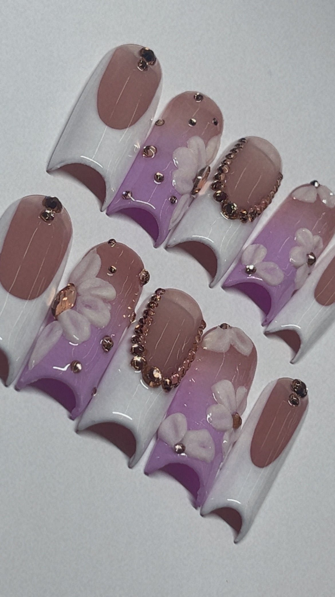 LAVENDER | MOON CUTT | LONG | PRESS ON NAILS