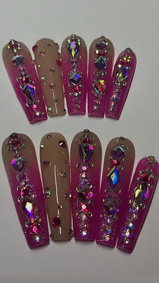 BARBIE | COFFIN | XL LONG | PRESS ON NAILS