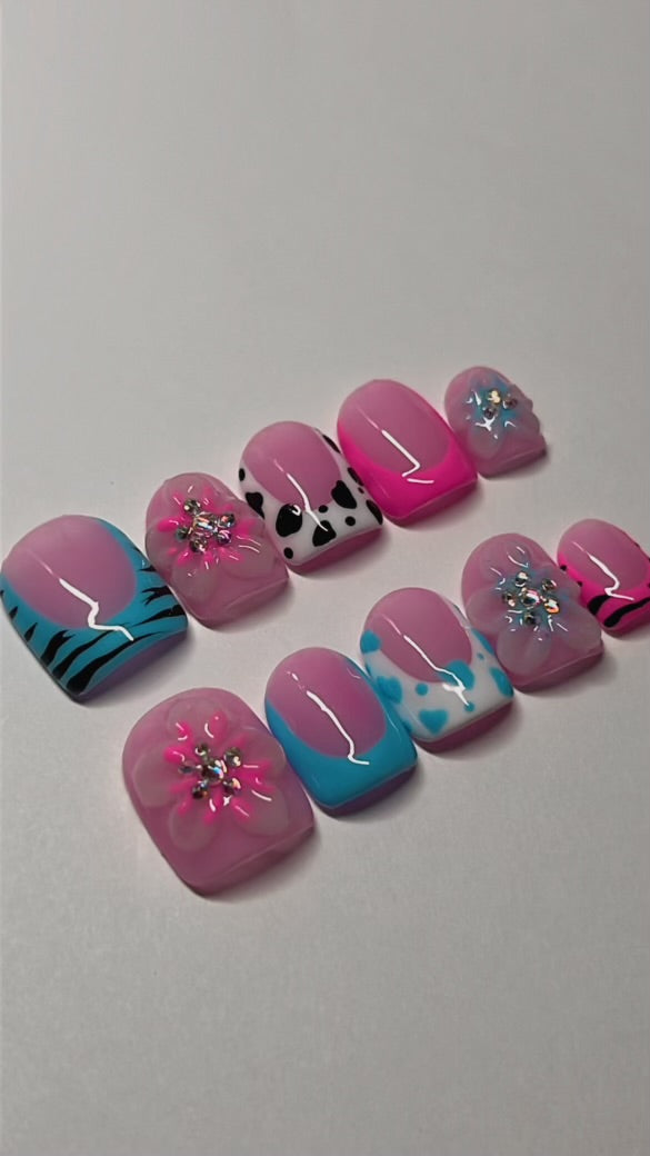 HER | SQUARE | EXTRA SHORT | PRESS ON NAILS