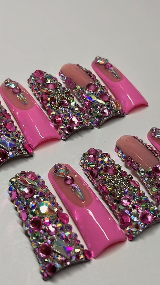 PETTY IN PINK | DUCK | 3XL LONG | PRESS ON NAILS