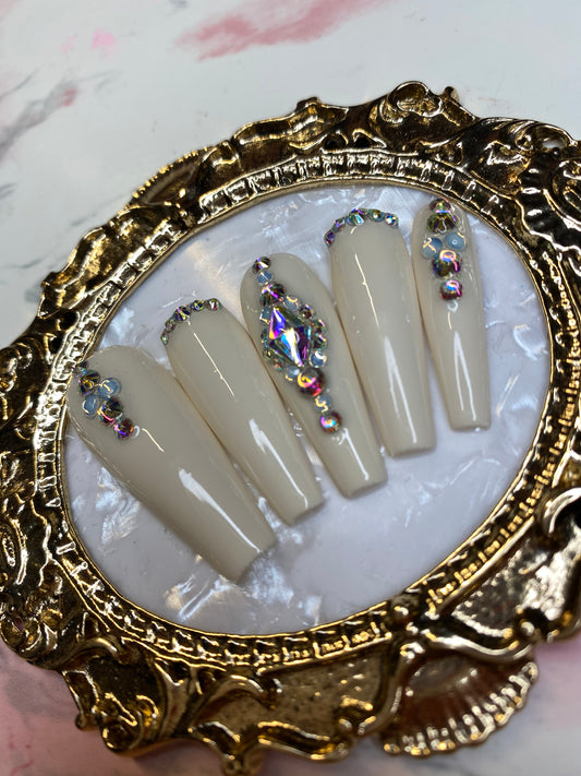 BRIDAL | COFFIN | LONG | PRESS ON NAILS